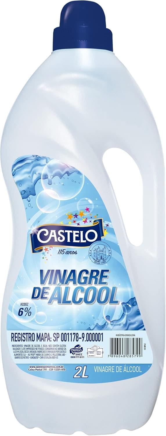 Vinagre de Álcool 6% para Limpeza - Castelo - 2lts